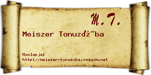 Meiszer Tonuzóba névjegykártya